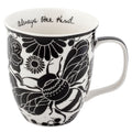 Karma Gifts 14 oz Black and White Boho Mug Flamingo - Cute Coffee and Tea Mug - Ceramic Coffee Mugs for Women and Men