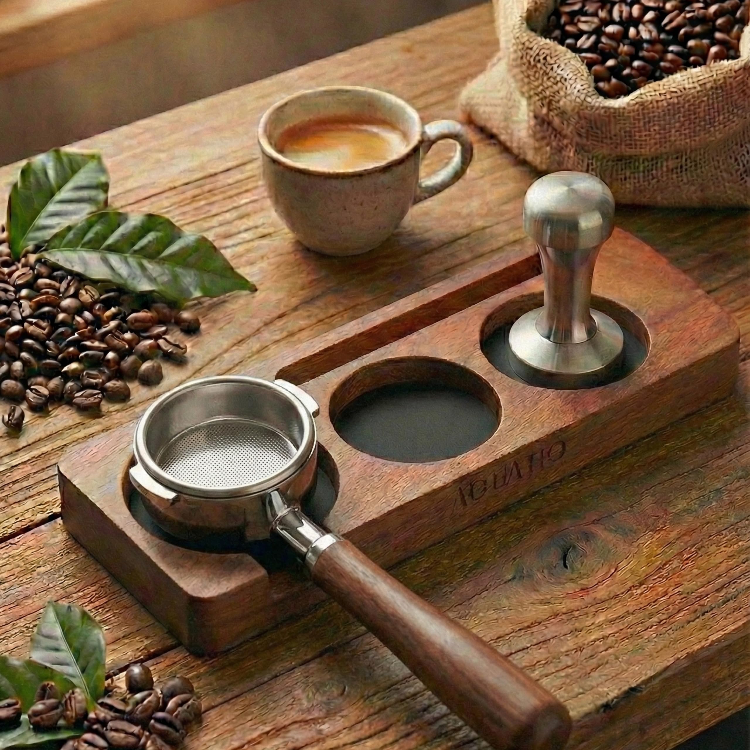 51-58 mm Compact Espresso Tamping Mat, Coffee Tamping Station