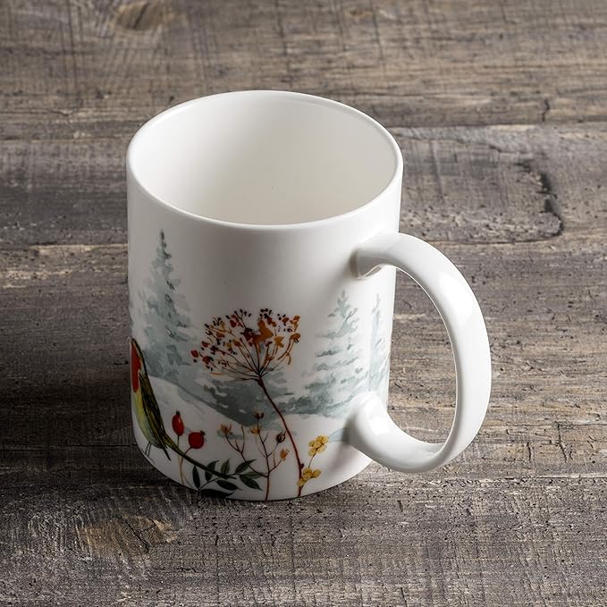 Maison d' Hermine Coffee Mug with Handles Fine Bone China Mugs Pack of One Tea Cups for Hot Beverages Cappuccino Latte Home Restaurant Office Perfect for Gift (Morzine - Chamonix, 15 Ounce)