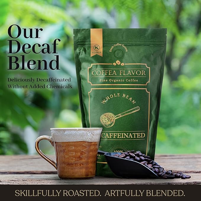 Organic Ground Coffee Medium Roast 16oz - Decaffeinated - Stomach Friendly