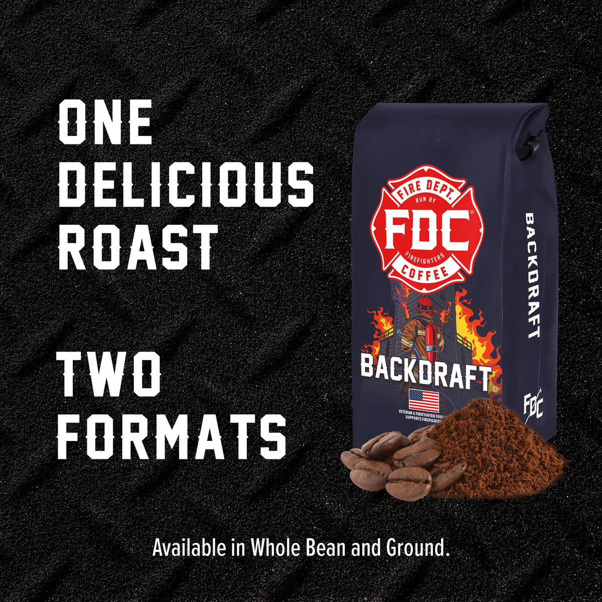 Fire Department Coffee Backdraft Espresso Whole Bean Coffee - 12 oz