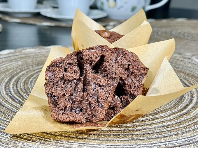 Molibake Chocolate Muffin Mix - Pack of 2 – Premium Chocolate Muffin Baking Mix with Cocoa Powder and Real Chips for Home Oven and Maker – 14 oz – Easy-to-Use Mix for Fluffy, Bakery-Style Homemade