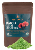Pantenger Matcha Green Tea Powder and Reishi Mushroom. 2.12 OZ (60 grams). USDA ORGANIC. Japanese Reishi Mushroom with Japanese Matcha Tea.