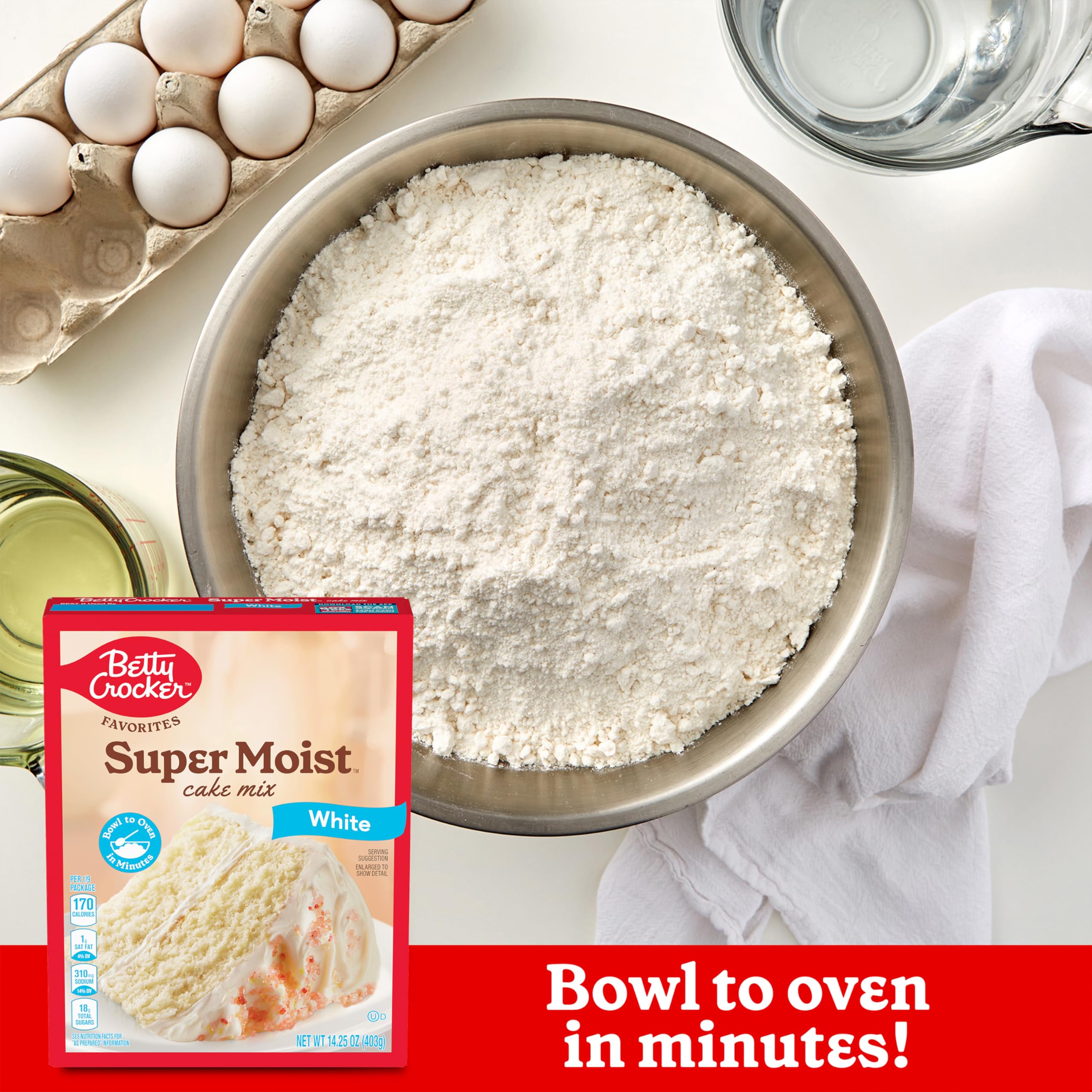 Betty Crocker Favorites, Super Moist, White Cake Mix, 14.25 oz