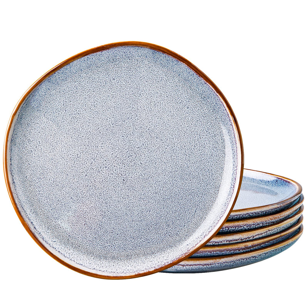 AmorArc Ceramic Dinner Plates Set of 6, 10.5 Inch Stoneware Plates Set