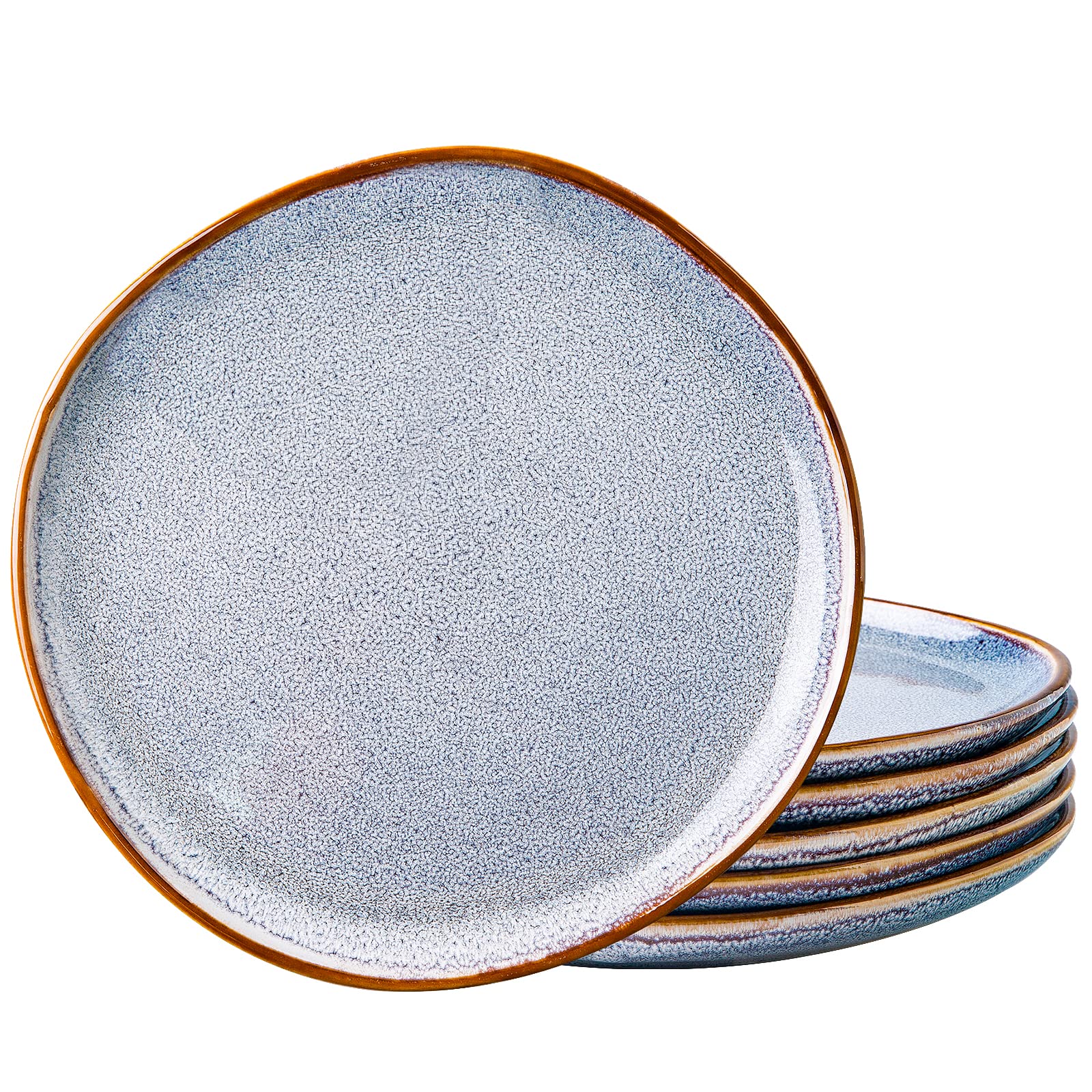 AmorArc Ceramic Dinner Plates Set of 6, 10.5 Inch Stoneware Plates Set
