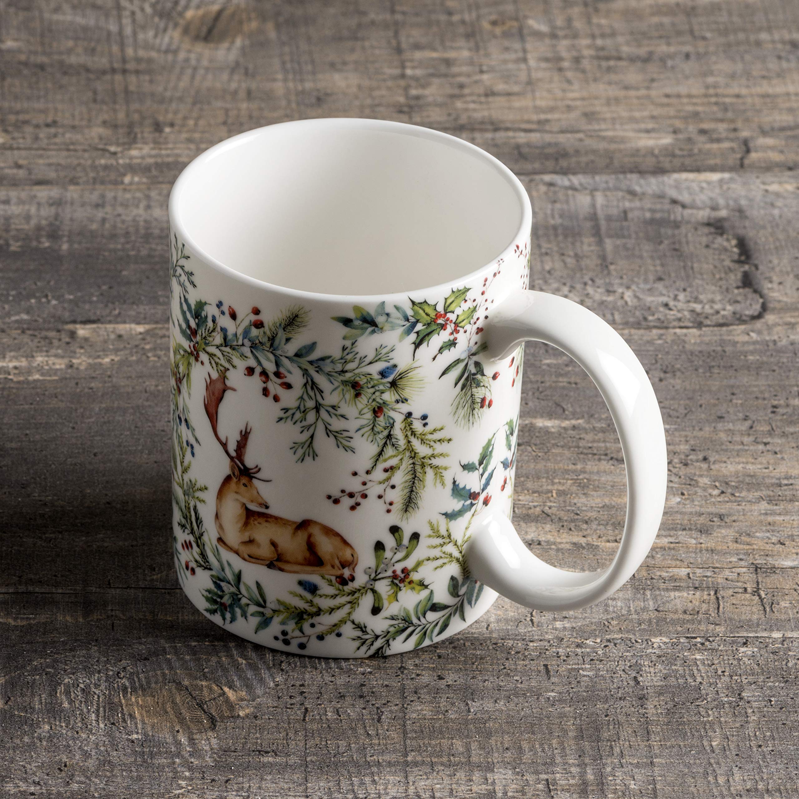 Maison d' Hermine Coffee Mug with Handles Tea Cups (12 Ounce, Pack of 1)
