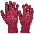 Grill Armor Oven Gloves with Fingers – 932°F Heat, Fire & Cut Resistant Mitts for BBQ, Grill, Cooking, Grilling, Baking, Smoker & Fire Pit