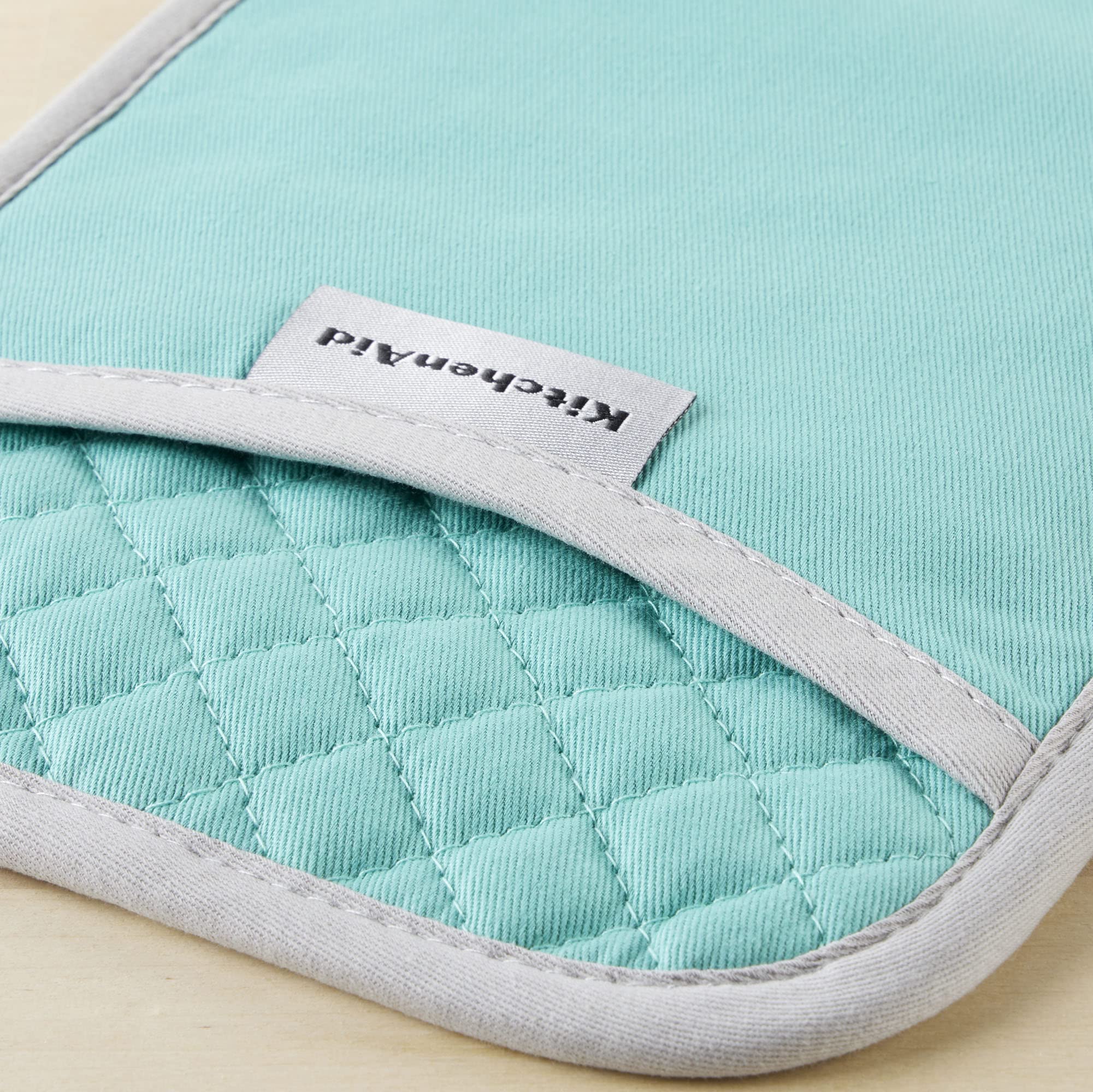 KitchenAid Asteroid Pot Holder 2-Pack Set, Aqua Sky, 7"x10"