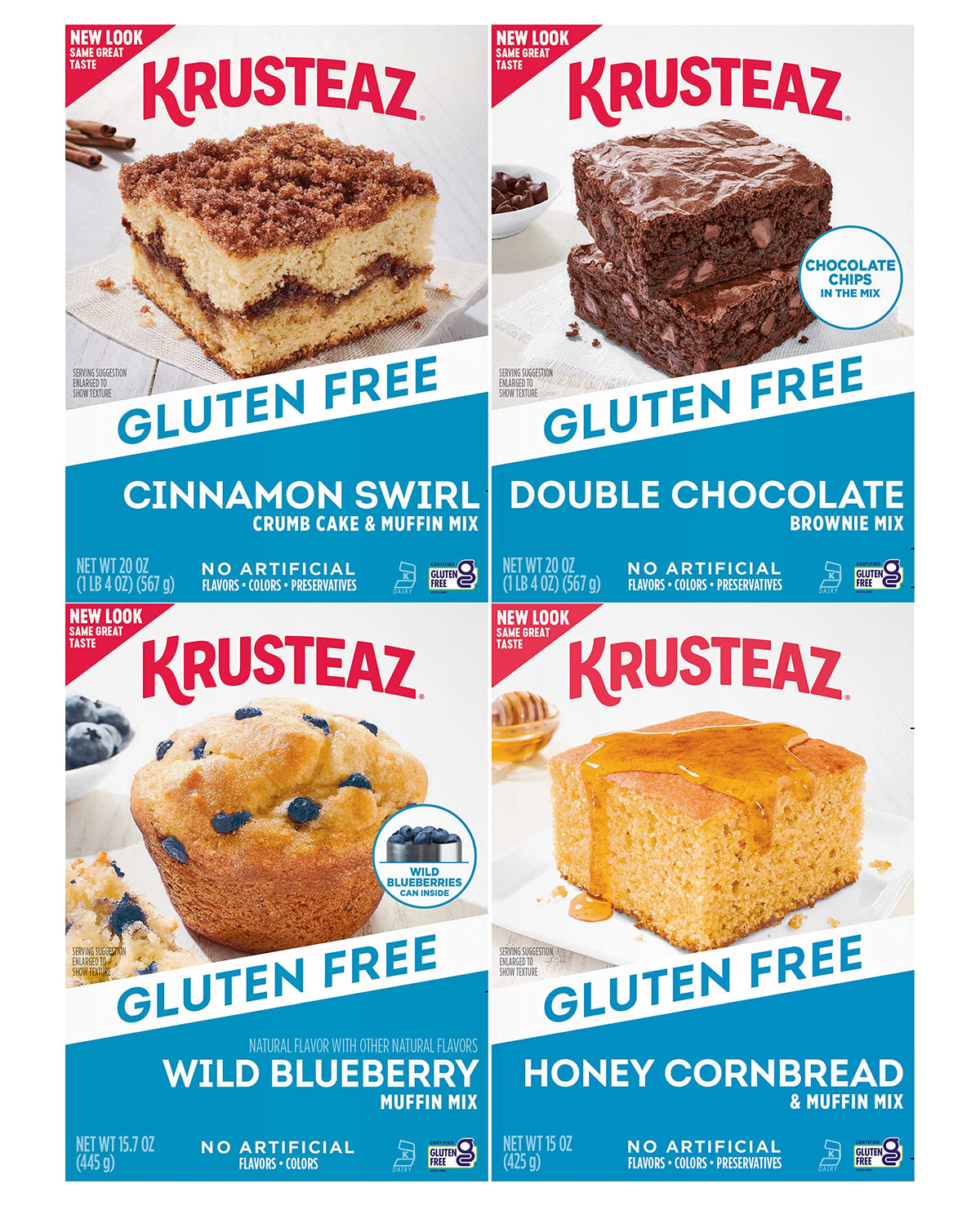 Krusteaz Gluten Free Chocolate Cake Mix, No Artificial Flavors, Colors, or Preservatives, 18 Ounce(Pack of 4)