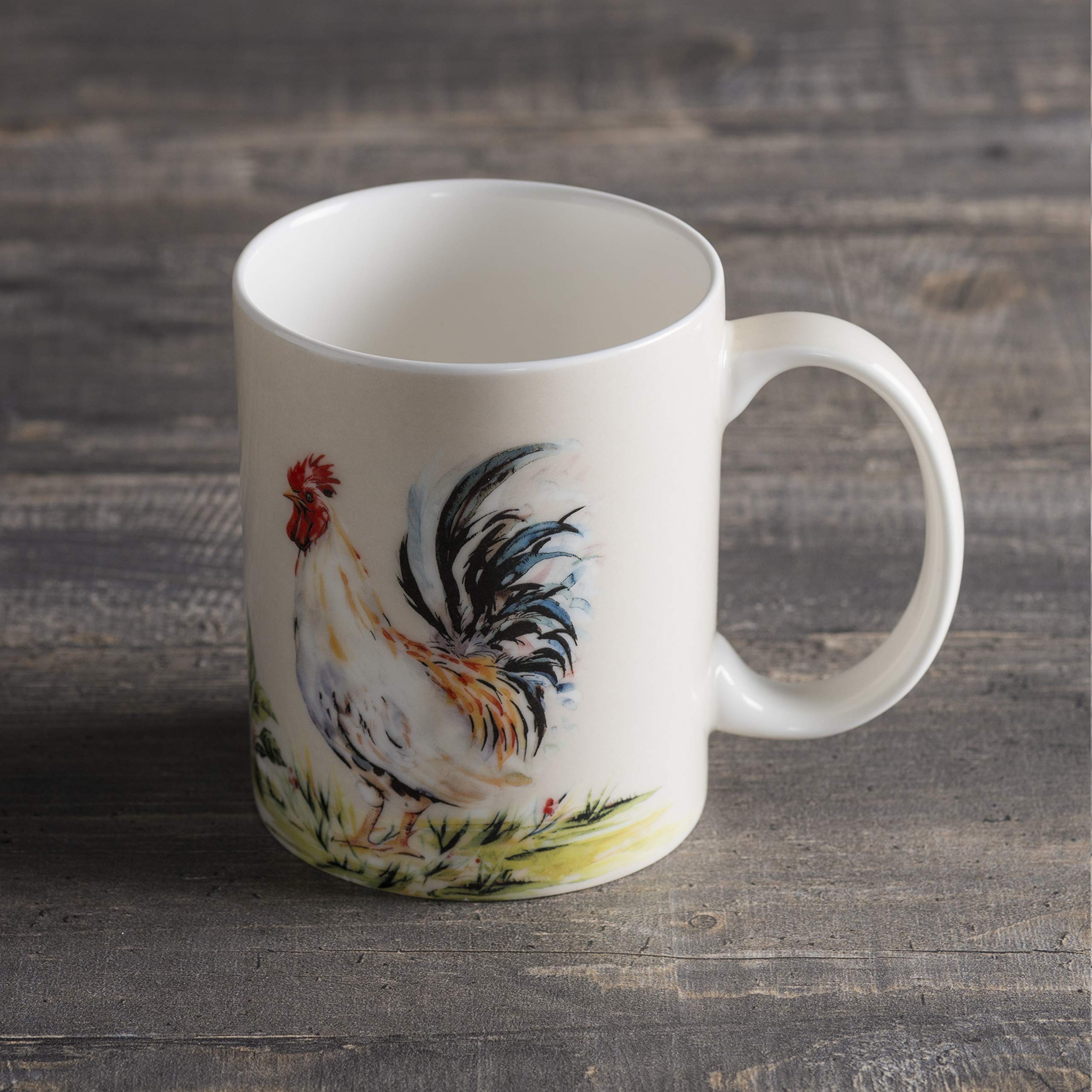 Maison d' Hermine Coffee Mug with Handles Tea Cups (12 Ounce, Pack of 1)