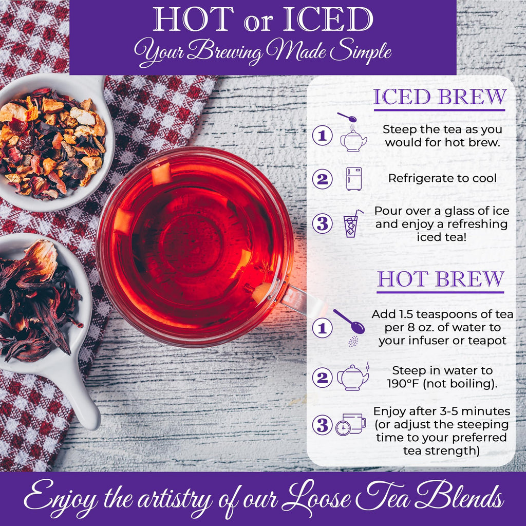 Bellasia Tea Berry Bliss for Kids Using Real Fruit Pieces - Caffeine Free Herbal Tea Blend with Real Ingredients & Balanced Flavor- Add Loose Leaf Tea to Your Child’s Routine for A Fun & Tasty Drink