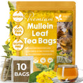 FreshDrinkUS, Premium Mullein Leaf Tea - 10 Bags, 100% Natural & Pure. Made with Eco-Conscious Tea Bags. No Sugar, No Caffeine, No Gluten, Vegan.