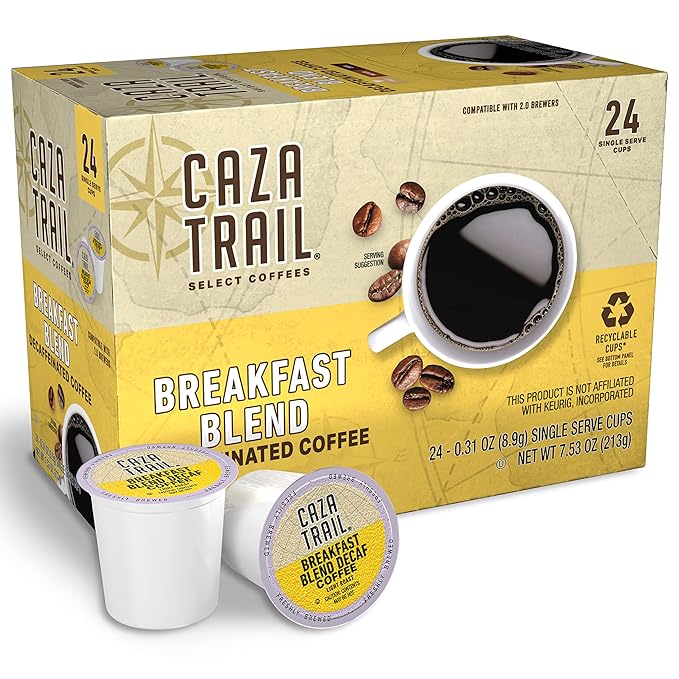 Caza Trail Coffee Pods, Blonde Roast, Single Serve (Packing May Vary)