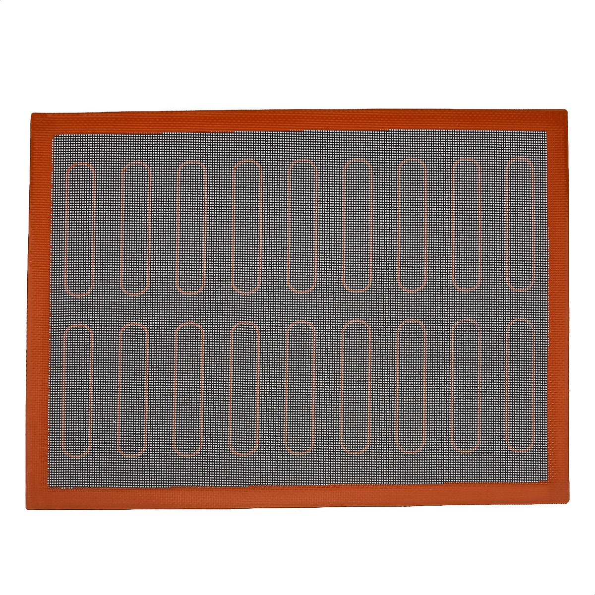 Amazon Basics Non-Stick Silicone Baking Mat, Non-Slip, Heat Resistant, for Dough Rolling, Reusable, Easy to Clean, Rectangular, 15.7" x 11.8", Black/Red/White, 2 Pack