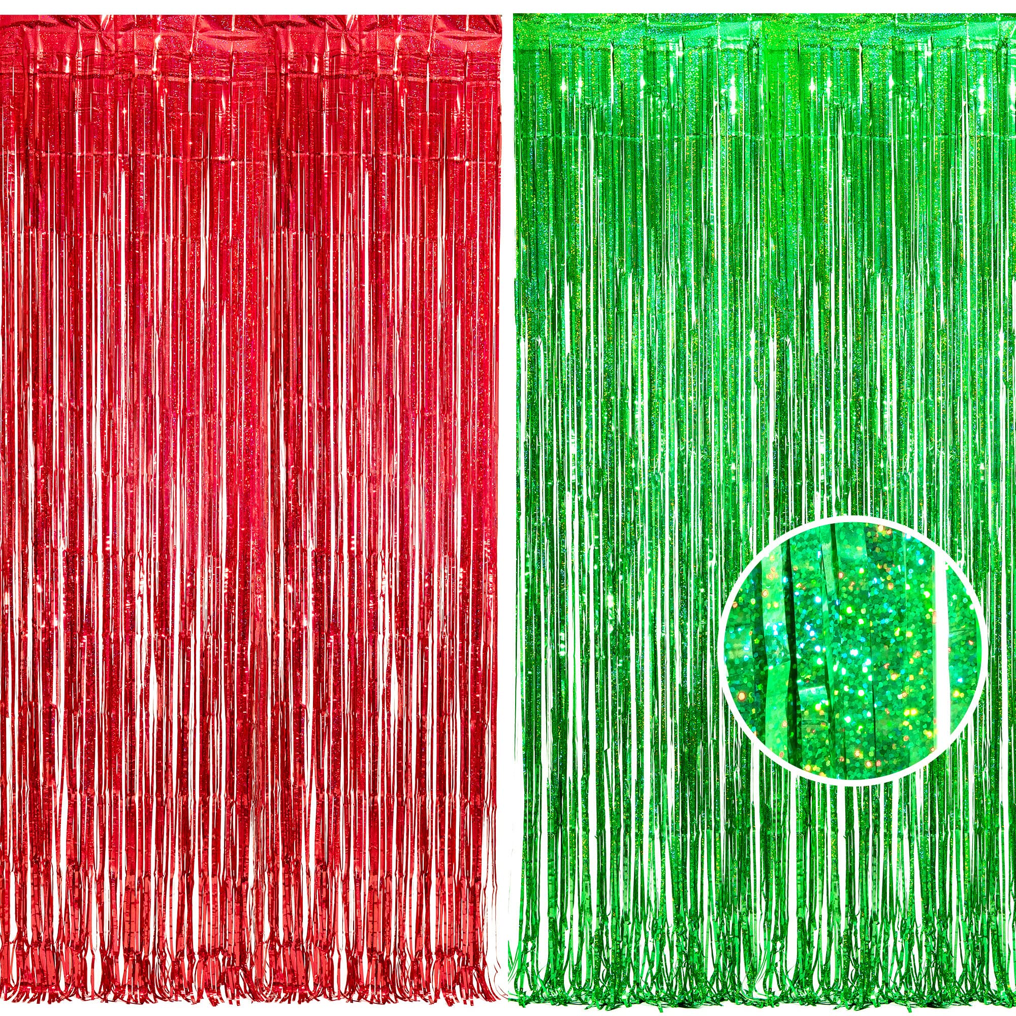 BRAVESHINE Foil Fringe Curtains | Photo Booth Party Streamers Backdrop