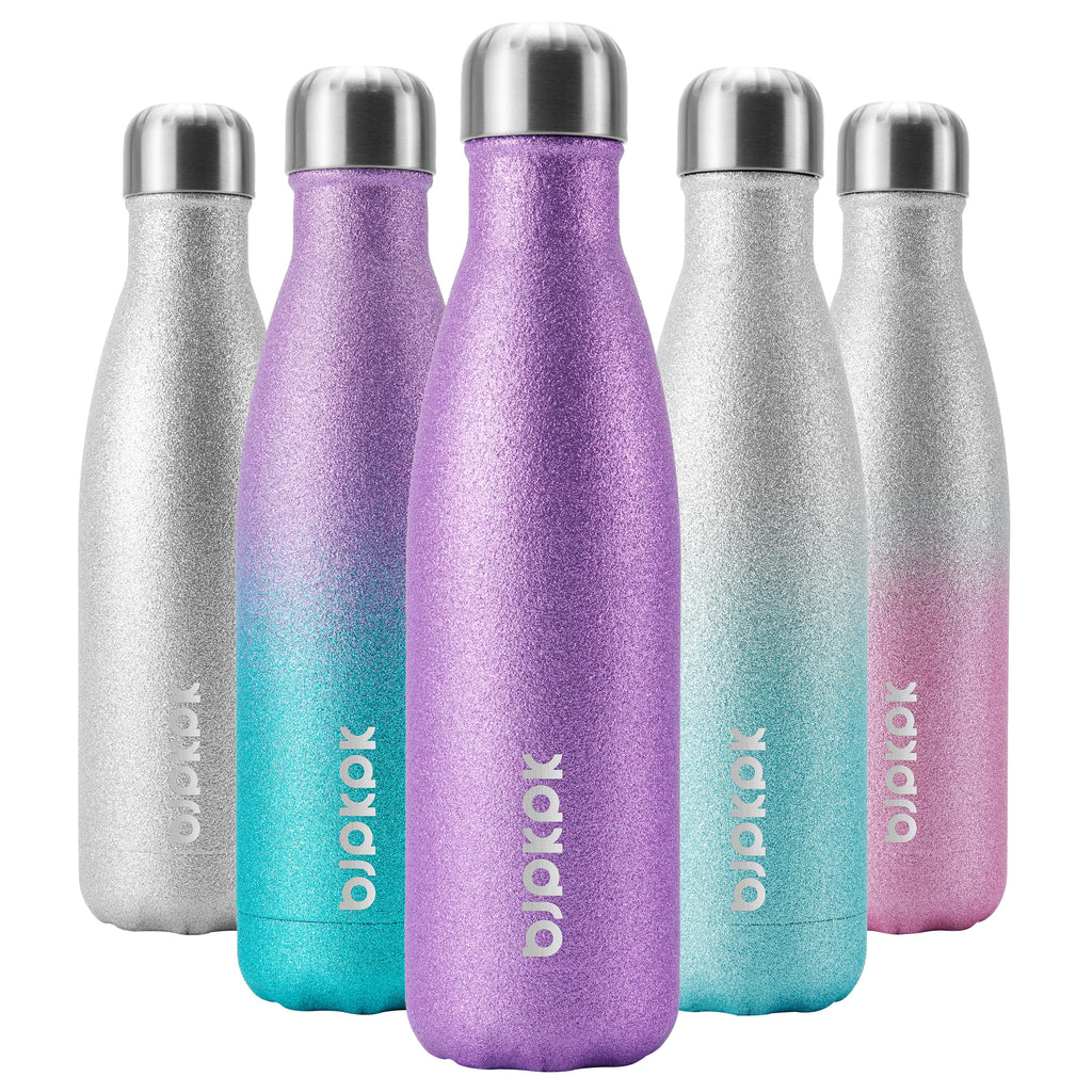 BJPKPK 17 oz Small Insulated Water Bottle, Stainless Steel, Leak Proof