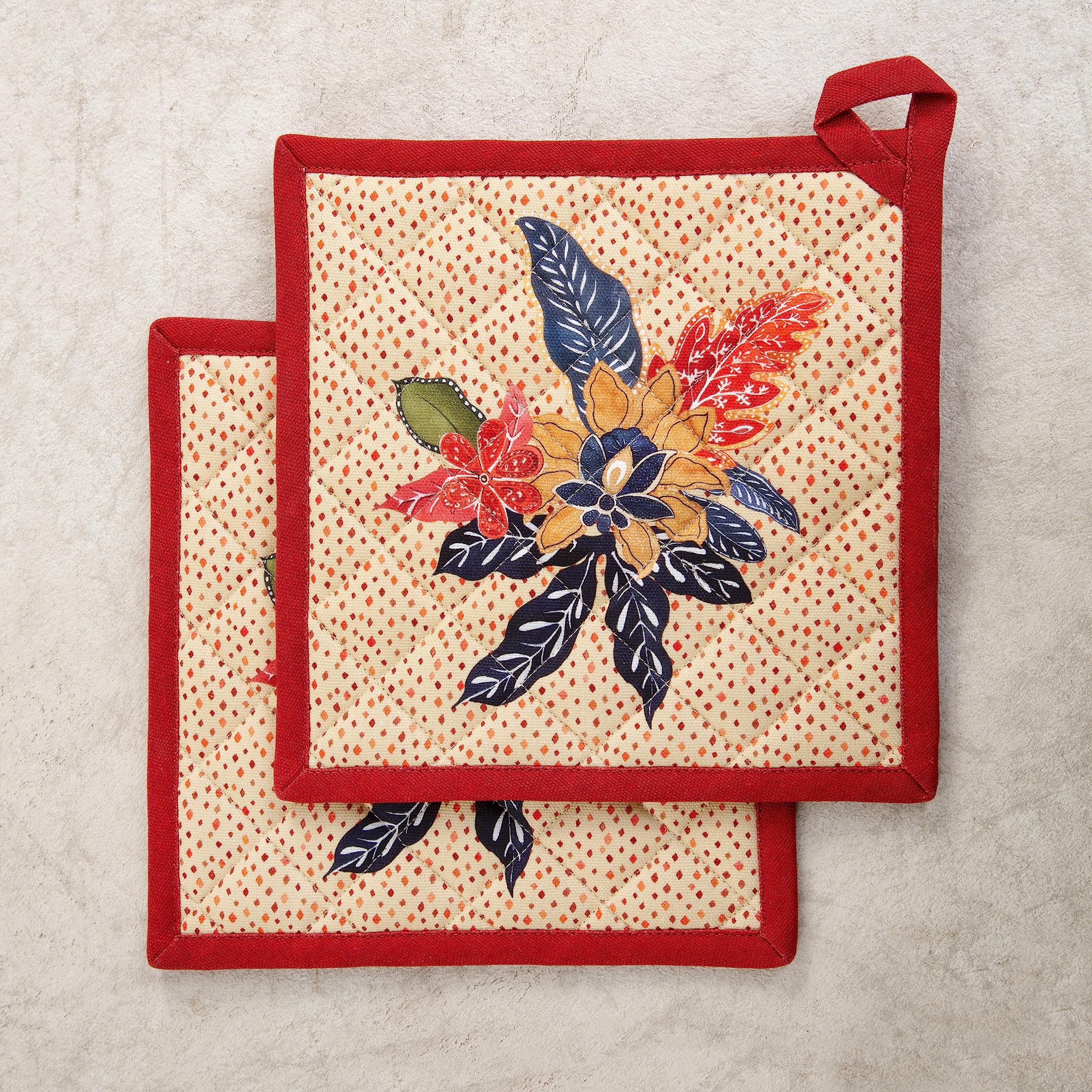 Maison d' Hermine Pot Holders 100% Cotton Potholders (8" x 8", Pack of 2)