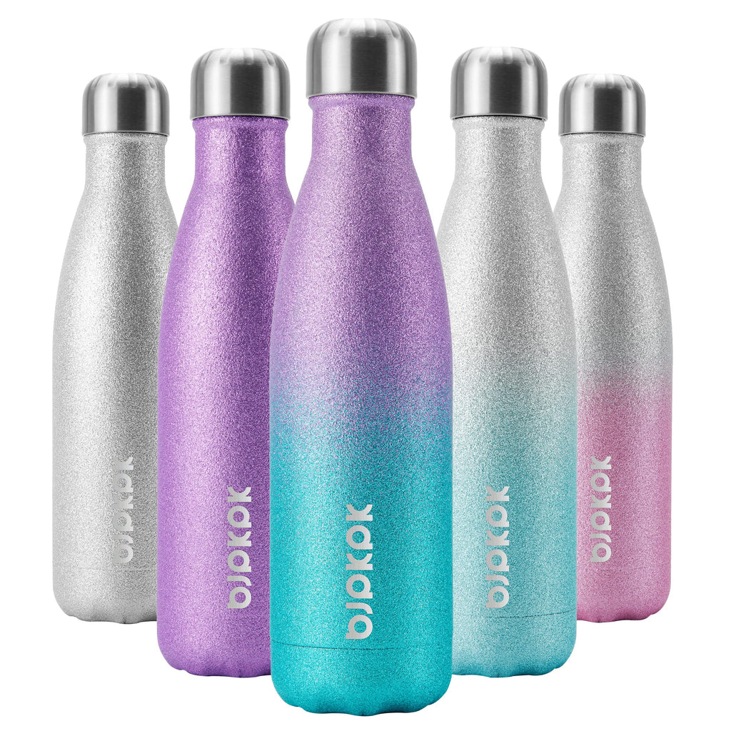 BJPKPK 17 oz Small Insulated Water Bottle, Stainless Steel, Leak Proof