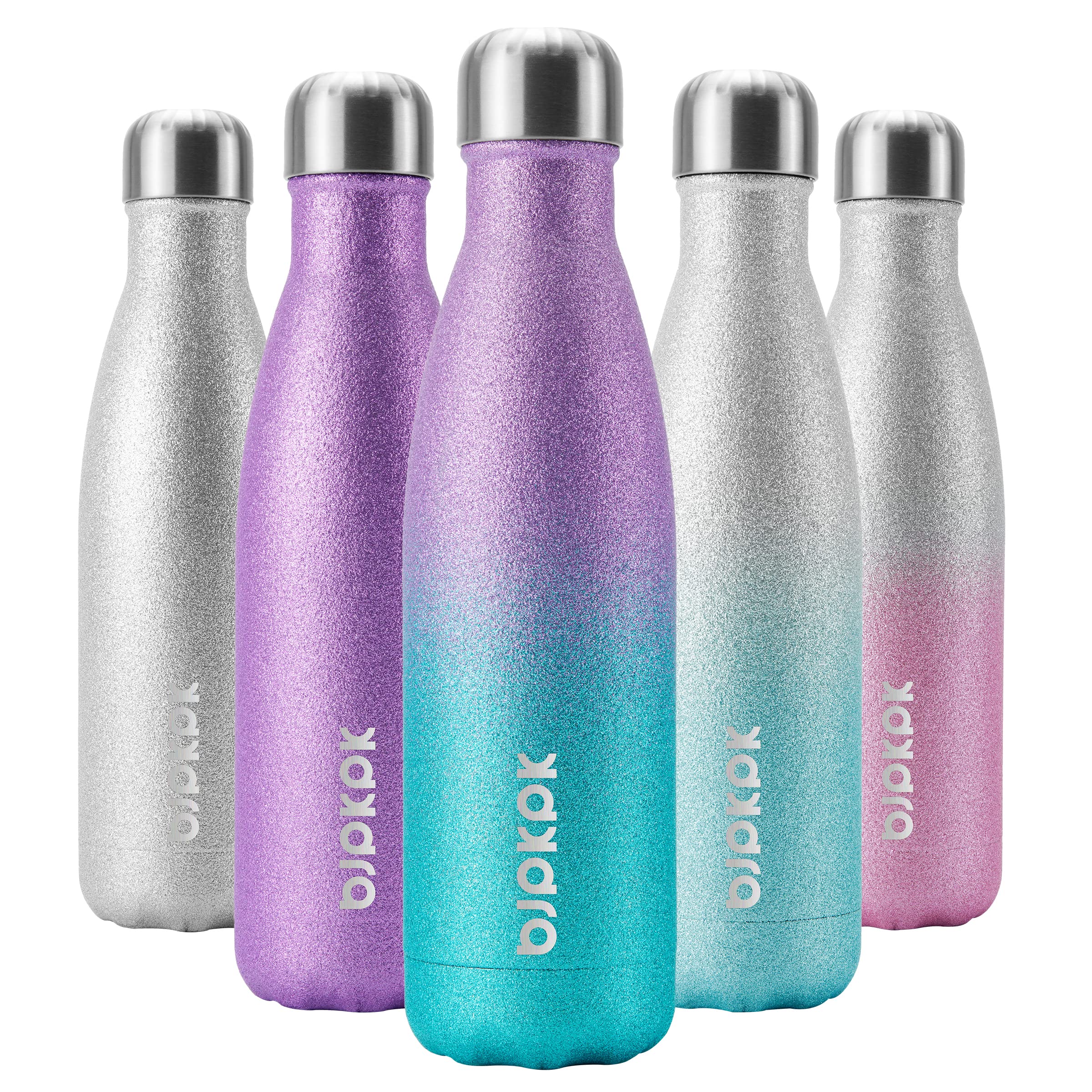 BJPKPK 17 oz Small Insulated Water Bottle, Stainless Steel, Leak Proof