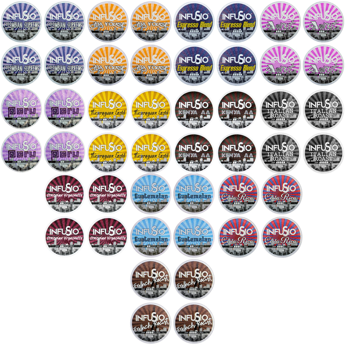 96 Count - French Roast, Single serve Coffee pods for Keurig K Cup® Brewers - InfuSio Premium Roasted Coffee (French Roast, 96 count Compatible with 2.0)……